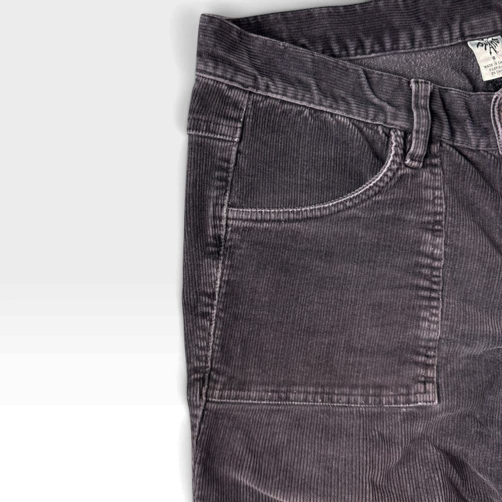 prAna Womens Size 6 Corduroy Pants Gray Purple Bootcut Patch Pocket Stretch - Picture 3 of 16